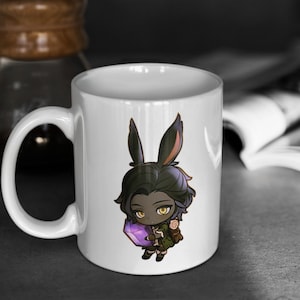 Final Fantasy XIV | Cute Chibi Erenville | 11oz White Glossy Mug | Perfect Gift for Gamers and Final Fantasy XIV Fans