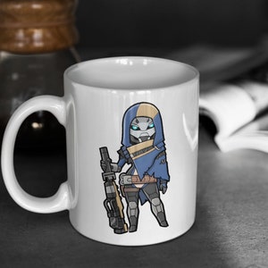Destiny 2 | Cute Chibi Elisabeth Bray | 11oz White Glossy Mug | Perfect Gift for Gamers and Destiny Fans