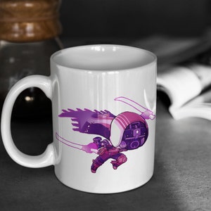 Schicksal 2 | Niedliche Chibi Hunter Spectral Blades | 11 Unzen Weiße Glossy Tasse | Perfektes Geschenk für Gamer und Destiny Fans