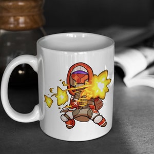 Schicksal 2 | Süßer Chibi Revolverheld | 11 Unzen Weiße Glossy Tasse | Perfektes Geschenk für Gamer und Destiny Fans