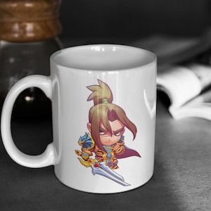 World of Warcraft | Cute Chibi Varian | 11oz White Glossy Mug | Perfect Gift for Gamers and Warcraft Fans