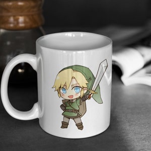 The Legend of Zelda | Cute Chibi Link | 11oz White Glossy Mug | Perfect Gift for Gamers and Zelda Fans