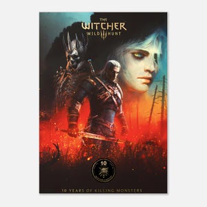 The Witcher 3: Wild Hunt | 10th Anniversary Poster | Premium Matte Paper | Perfect Gift for Geralt of Rivia Fans image 3