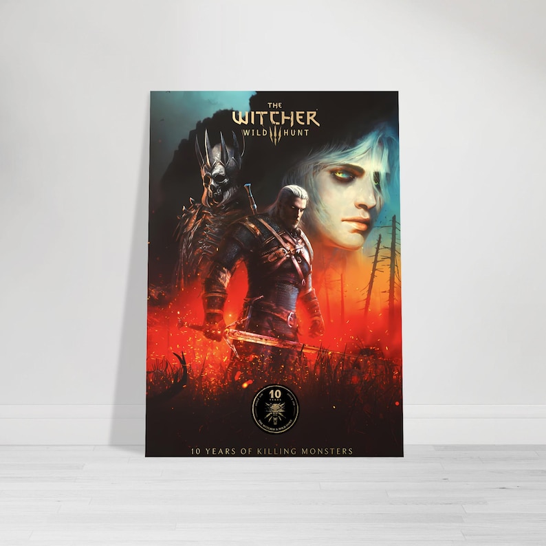The Witcher 3: Wild Hunt | 10th Anniversary Poster | Premium Matte Paper | Perfect Gift for Geralt of Rivia Fans image 1