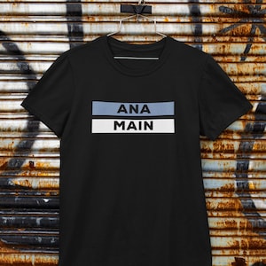Overwatch 2 | Ana Main T-Shirt | Gaming T-Shirt | Black Unisex T-Shirt | Perfect Gift for Gamers and Overwatch Fans