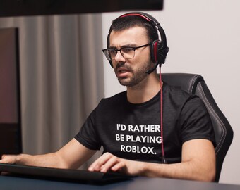 Roblox I'd Rather Be Playing Roblox T-Shirt Funny -  Portugal