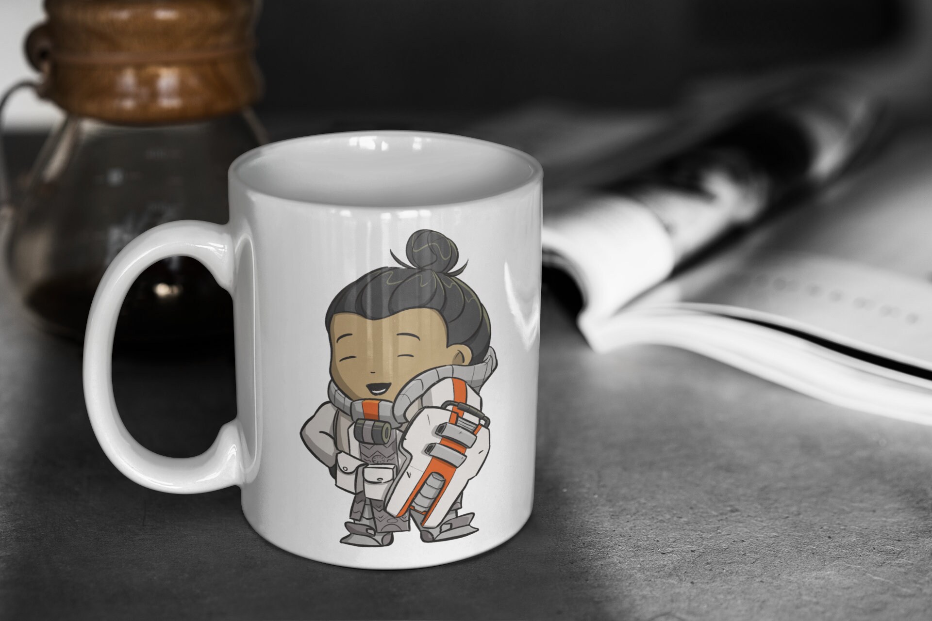 Mug Gamer Apex Legends Pathfinder - Tasse Personnalisée 325ml Céramique (Neuf Avec Boîte)
