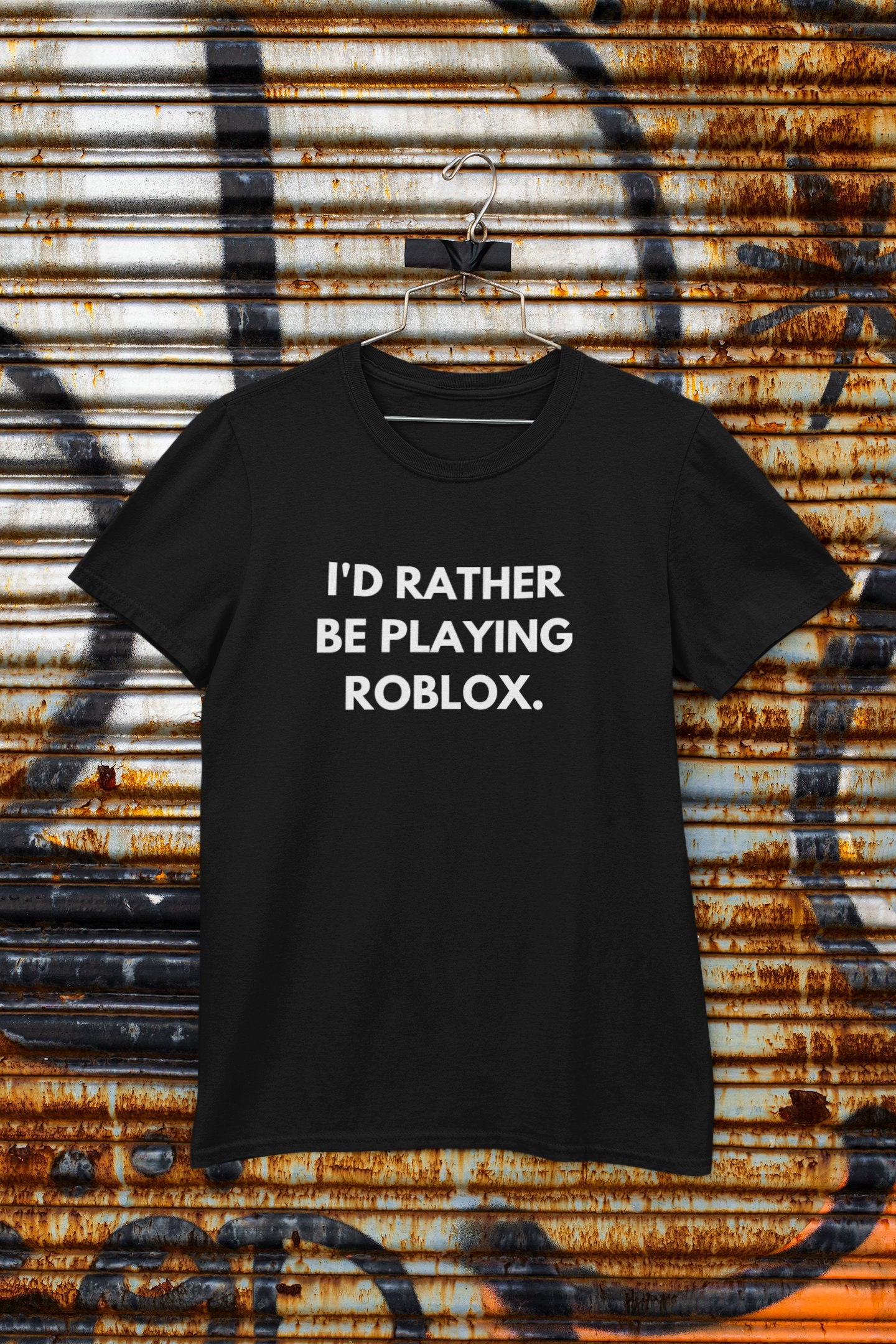 Roblox I'd Rather Be Playing Roblox T-Shirt Funny -  Portugal