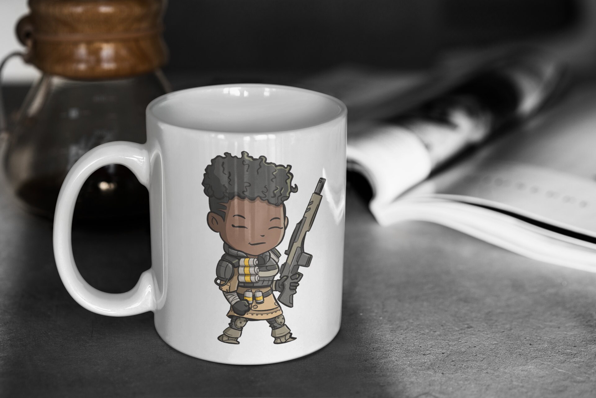 Mug Apex Legends Pathfinder - Céramique 325ml - Fait Main En France - Neuf Avec Boîte