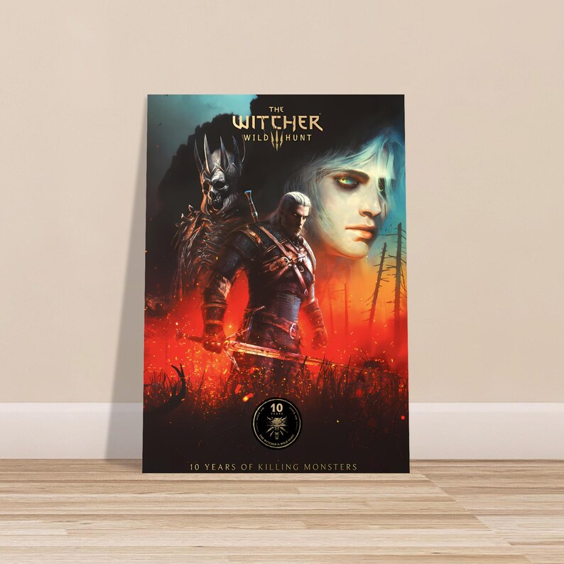 The Witcher 3: Wild Hunt | 10th Anniversary Poster | Premium Matte Paper | Perfect Gift for Geralt of Rivia Fans image 2