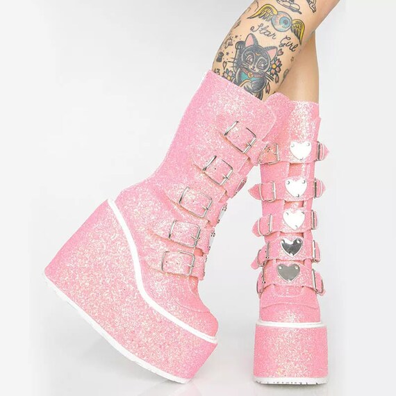 Dames gothic schoenen met gespen plateau schoenen - Etsy Nederland