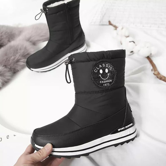 Worm Winter Boots for Women, Thick Fur, Snow Boots, Ankle Boots