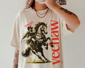 Yeehaw Cowgirl Graphic Tee: Western Concert Outfit