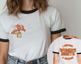 Retro Ringer Tee: Feminist Graphic, Women's Rights