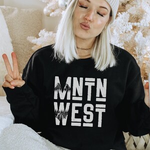 Mountain West Sweatshirt, Outdoor Adventure Graphic