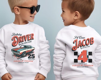Race Car Birthday Family Matching Shirts Two Fast Birthday tshirt One year old Birthday Pit Crew Mama Sweatshirt 3rd birthday 4th birthday T