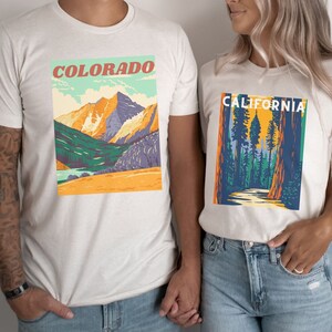 Colorado Retro Shirt, Colorado Parks T-shirt Maroon Bells Shirt Colorado Mountains Vintage Shirt CO Parks Shirt Colorado Adventure Shirt