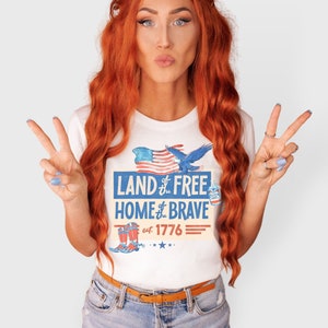 Land of The Free, Home of The Brave Shirt Freedom Shirt 4th of July Shirt Country Concert Shirt Country Americana Shirt Funny Drinking Shirt