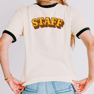 Personalized Retro Summer Camp Ringer Tee: 70s Style Custom Camping Shirt, Retro Summer Camp Matching t-shirts bild 6