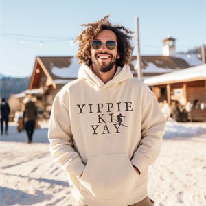 Family Ski Sweatshirt, Yippie Ki Yay Ski Sweatshirt Ski Lover Gift Skiing Gift Ski Mountain Sweatshirt Family Ski Shirts Kids Ski Shirt