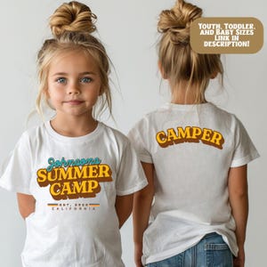 Personalized Retro Summer Camp Ringer Tee: 70s Style Custom Camping Shirt, Retro Summer Camp Matching t-shirts bild 13