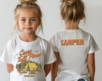 Custom Summer Camp kids T-Shirts: Personalized Camping Trip Apparel, Cousin Camp Shirts, Family Matching Camping Shirts, Vintage Camp Staff