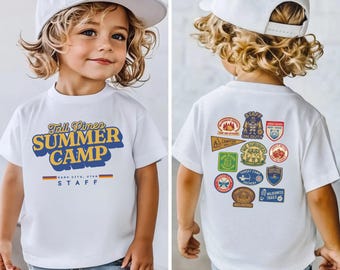 Custom Summer Camp kids T-Shirts: Personalized Camping Trip Apparel, Cousin Camp Shirts, Family Matching Camping Shirts, Vintage Camp Staff