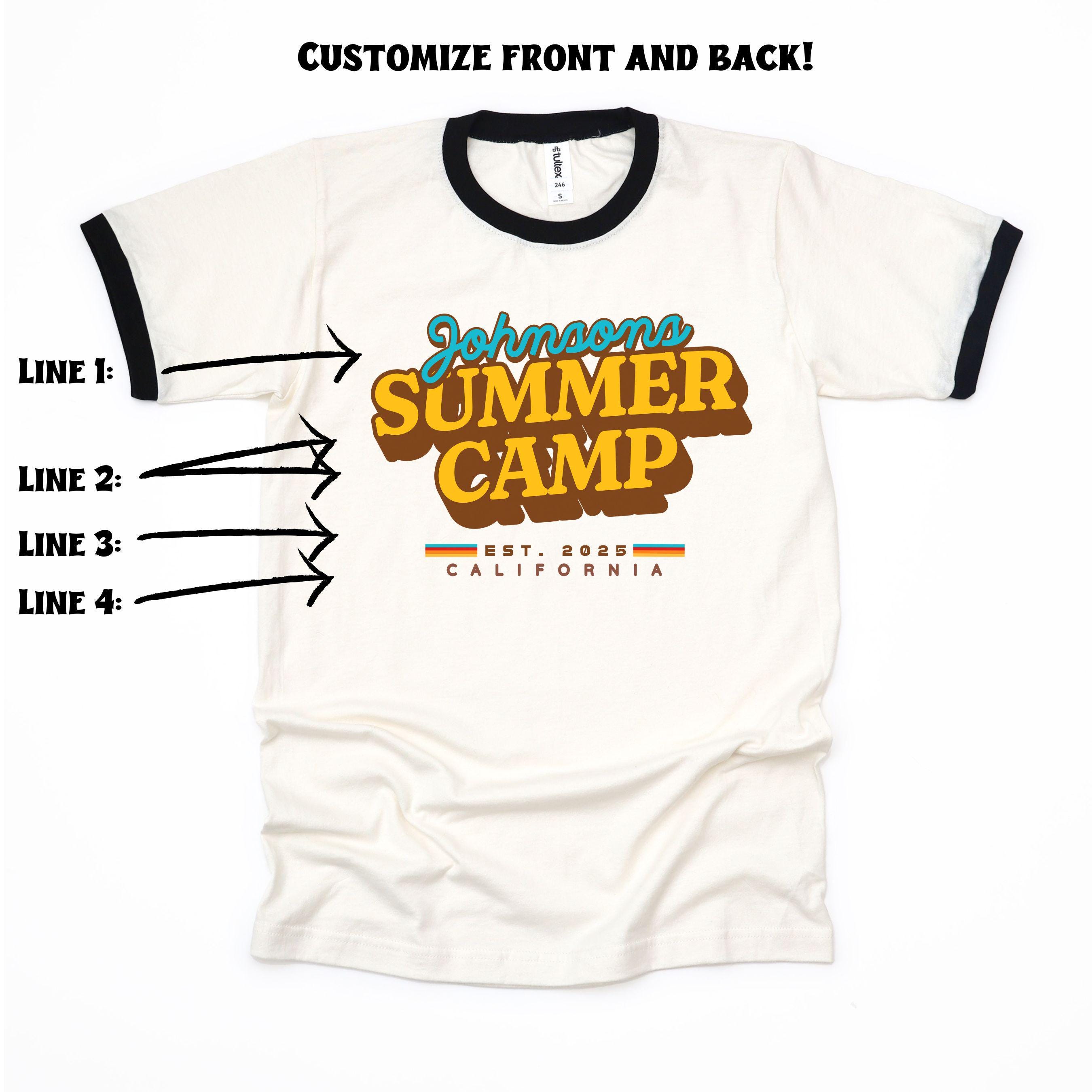 Personalized Retro Summer Camp Ringer Tee: 70s Style Custom