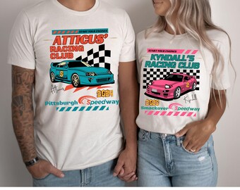 Custom Racing Party Shirts, Motor Racing Shirt Checkered Flag Shirts Retro Racing Shirts Matching Racing Party Shirts Racing Speedway Shirts