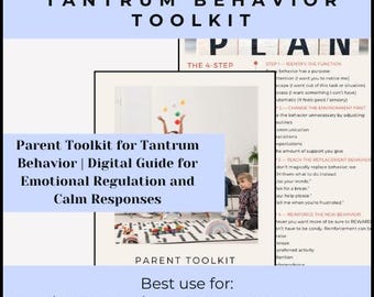 Parent Toolkit for Tantrum Behavior | Digital Guide for Emotional Regulation and Calm Responses