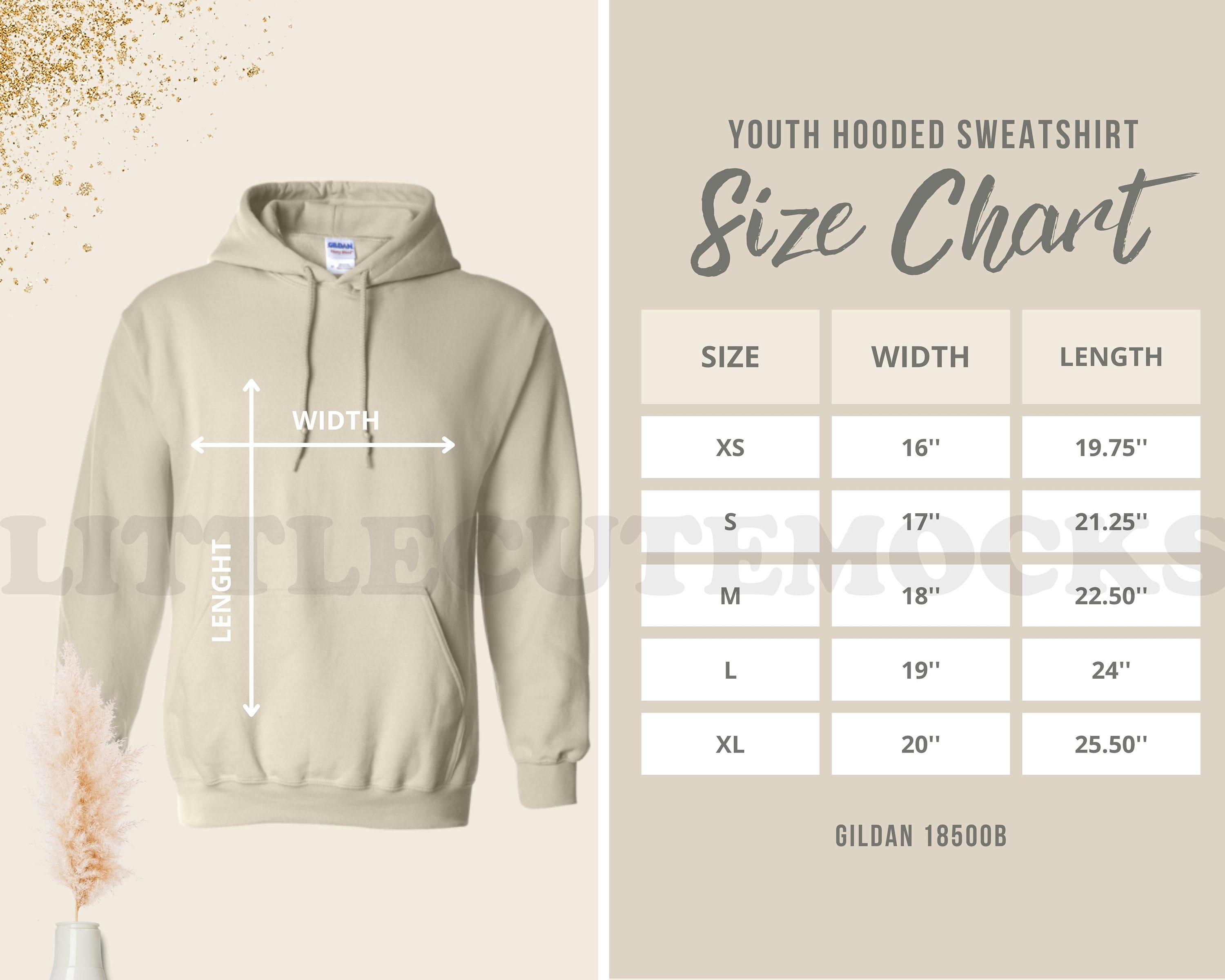 Gildan 18500b size chart cheap