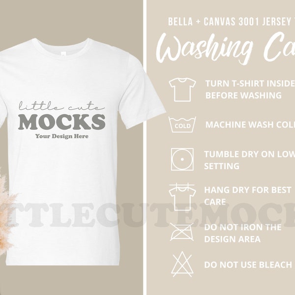Bella Canvas 3001 Washing Care Instructions | Sweatshirt Care Wash | Jersey Tee Wash Chart