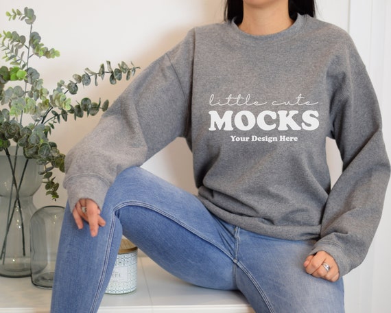 Graphite heather gildan sweatshirt sale