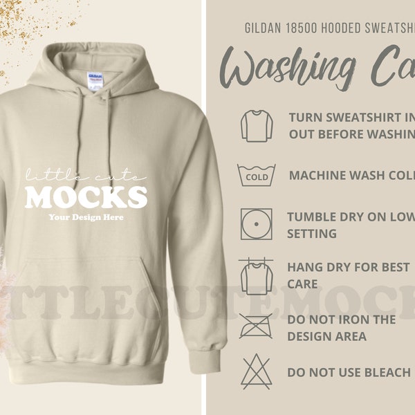 Gildan 18500 Washing Care Instructions | Sweatshirt Care Wash | Heavy Blend Hooded Sweatshirt Wash Chart