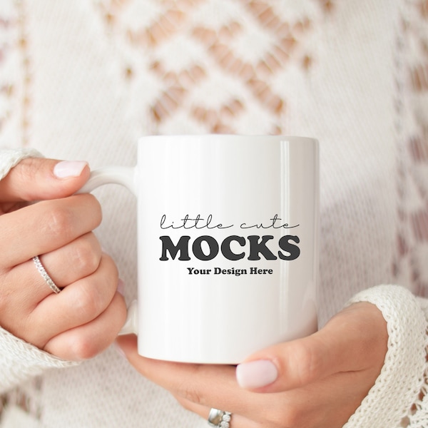 Mug Mock-up | White Mug Mockup | Mug Mockup Photo | JPG Mock-up | White Ceramic Cup | Mug in hands