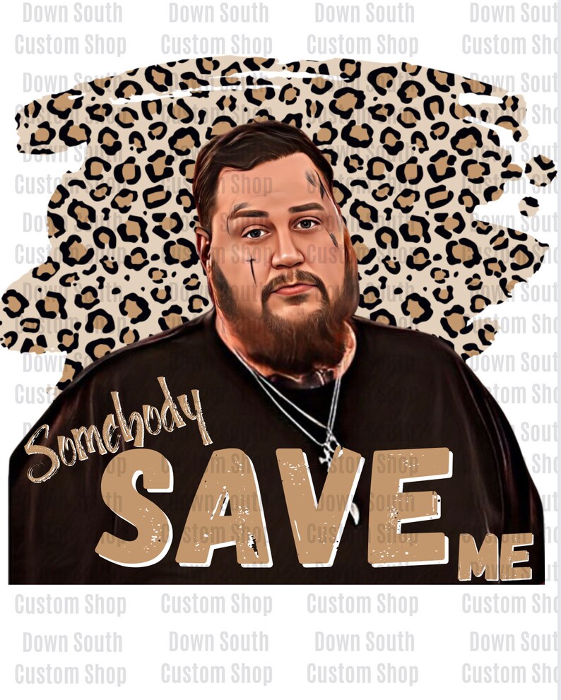 Jelly Roll Somebody Save Me Cheetah Print Leopard Rapper Etsy