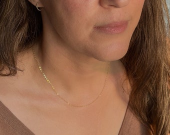 Dainty 14K Gold Filled Chain Necklace - Layering Necklace | Sterling Silver & Rose Gold Options