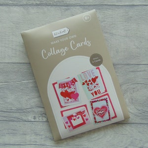Kit 'n Kraft Machen Sie Ihre eigenen Collage-Karten - Valentinstag, Herzen, Liebe - macht 4 Karten