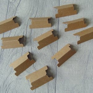 Pestañas troqueladas para tarjetas Kraft: juego de 10 / Troqueles con pestaña superior para fabricación de tarjetas, diarios basura, álbumes de recortes, manualidades, etc.
