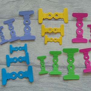 Pack de clips bouledogue découpés - Lot de 6 couleurs printanières aléatoires pour cartes, carnets, scrapbooking