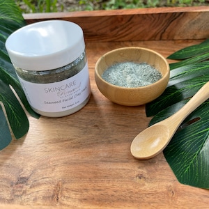 Seaweed Facial Clay Mask | Clay masks for woman | Organic Skincare | Spa Quality | Natural Detoxifier | Woman | Men