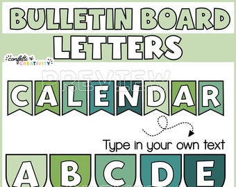 Bulletin Board Letters | Nature Bulletin Board Letters | Editable Bulletin Board Headers | Nature Classroom Decor