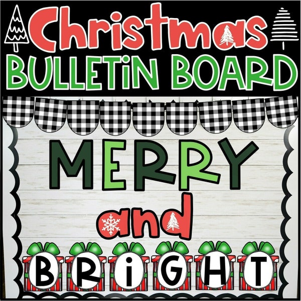 CHRISTMAS Bulletin Board | Christmas Classroom | Bulletin Board Kit | Classroom Decor | Winter Classroom | Bulletin Board Set | Printable