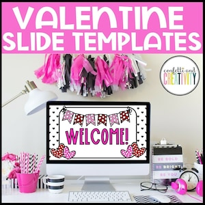Valentine Classroom Google-dia&#39;s en PowerPoint-sjablonen | Valentijnsdag klaslokaaldecoratie | Google Dia voor docent