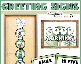 Nature Classroom Greeting Signs: Elementary Student Choices (Digital Download)