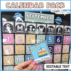Space Classroom Calendar Pack | Pocket Chart Calendar Cards | Flip Classroom Calendar | Space Classroom Decor | Classroom Calendar Display