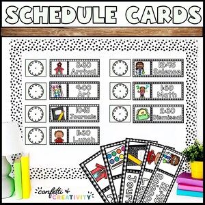 Printable Classroom Schedule Cards: Editable Elementary Visual ...