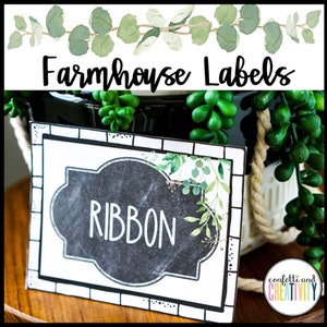 Editable Classroom Labels | Modern Farmhouse Classroom Labels | Farmhouse Classroom Decor | Classroom Labels Template