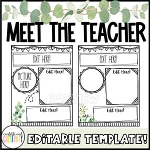 Editable Meet the Teacher Template | Modern Farmhouse Classroom Decor | Meet the Teacher Letter | Teacher Template | Farmhouse Classroom