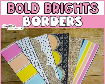 PRINTABLE Bright Bulletin Board Borders | Bulletin Board Display | Bulletin Board Borders Pack | Bright Classroom Decor